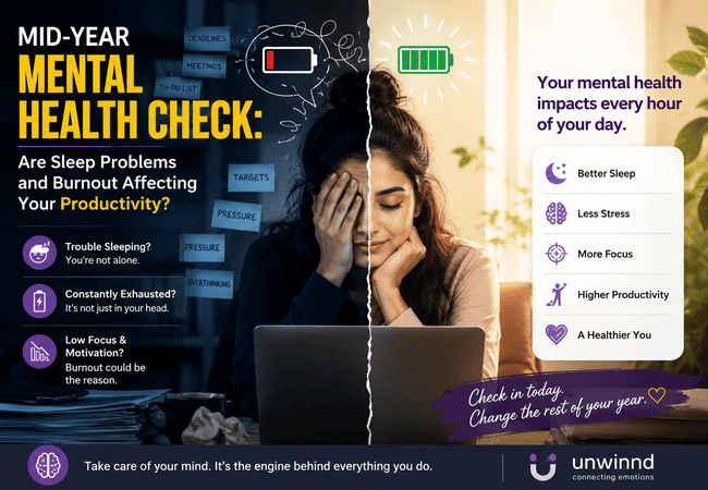 Mid-Year Mental Health Check- Are Sleep Problems and Burnout Affecting Your Productivity ?
